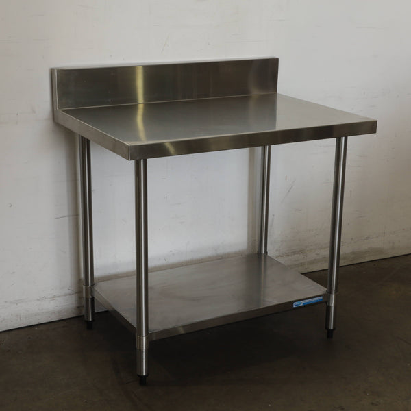 Stainless Steel Bench With Splashback 1000 x 700