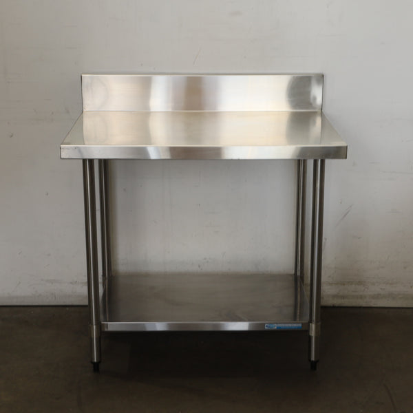 Stainless Steel Bench With Splashback 1000 x 700