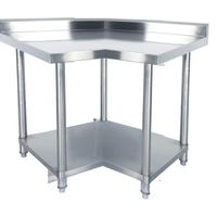 KSS 05-900L - Corner Bench With Undershelf & Splashback