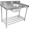 KSS 06-1200L - Sink With Splashback & Pot Rack