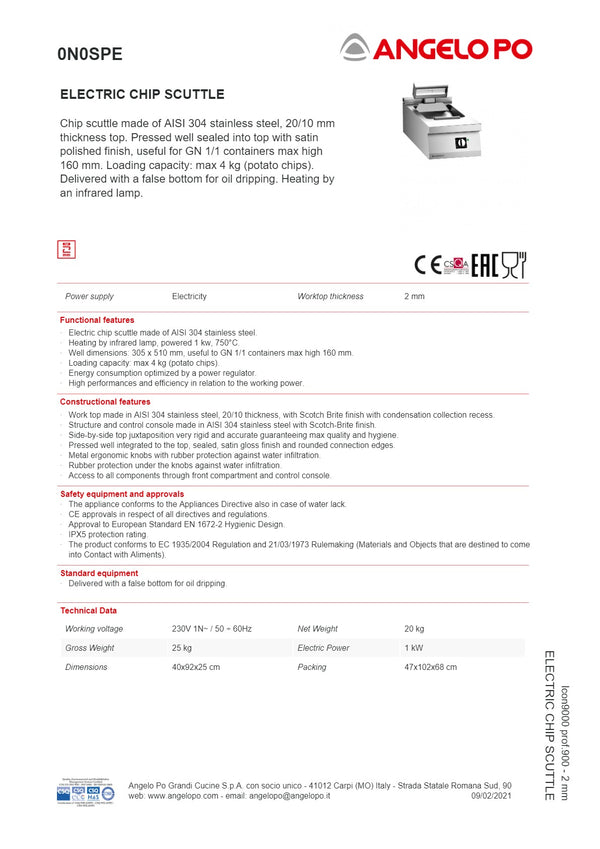 Angelo Po Icon9000 0N0SPE - Chip Scuttle