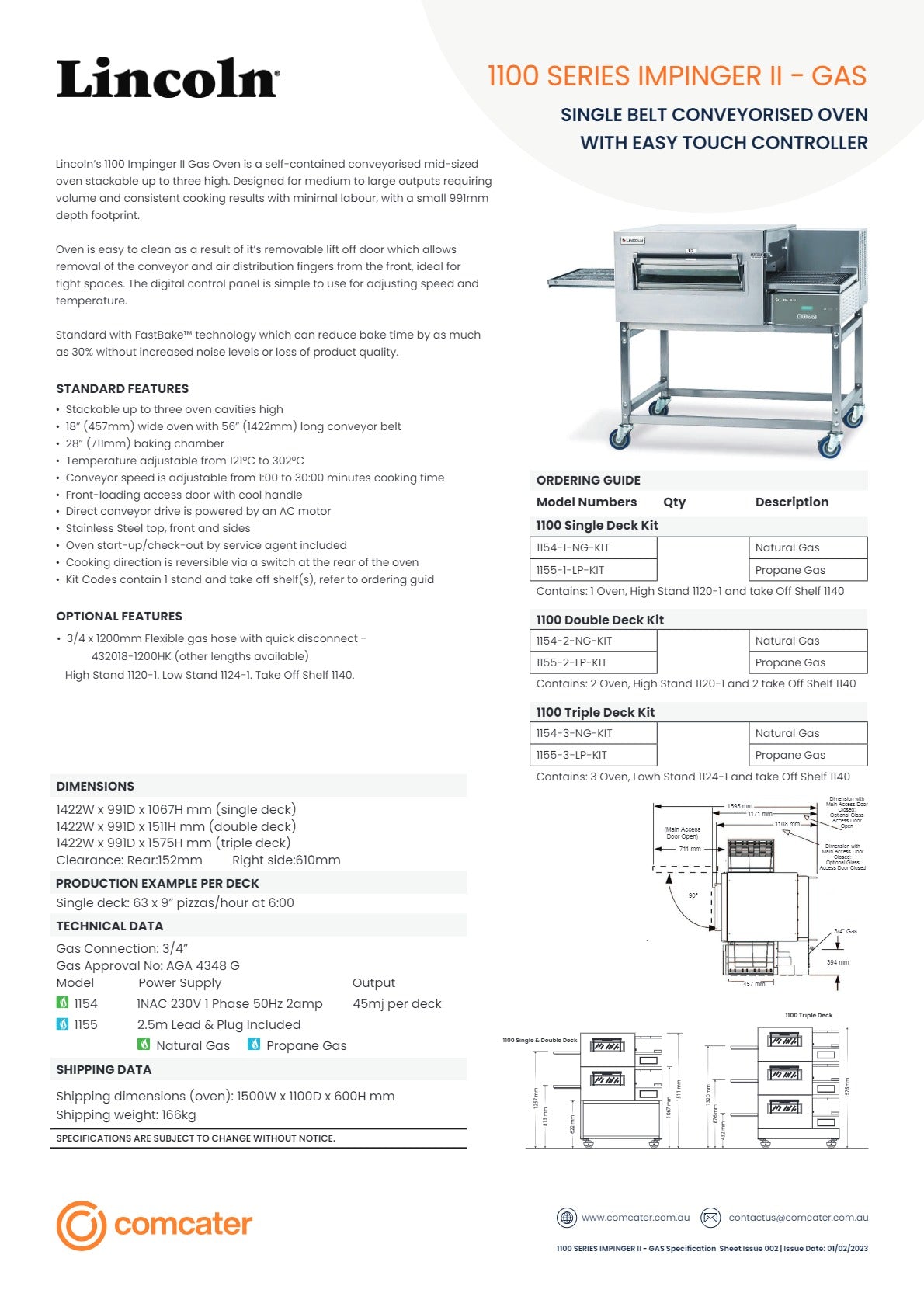 Thumbnail - Lincoln Impinger 1155-1-LP - Conveyor Oven