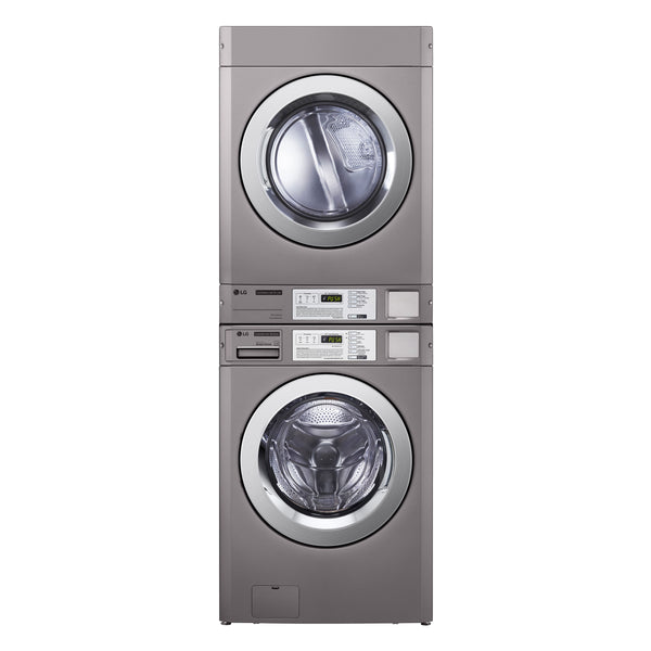 LG Commercial CWT29MDQRS/CDT29MUQNS - 15kg Stacked Washer & Gas Dryer