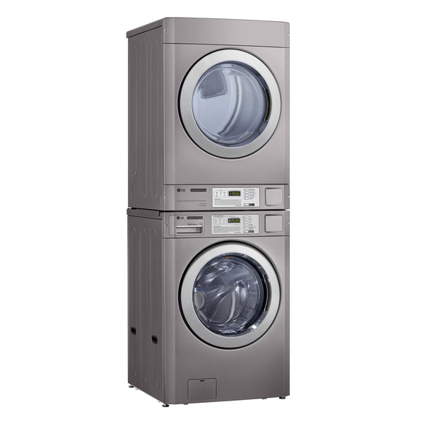 LG Commercial CWT29MDQRS/CDT29MUQNS - 15kg Stacked Washer & Gas Dryer