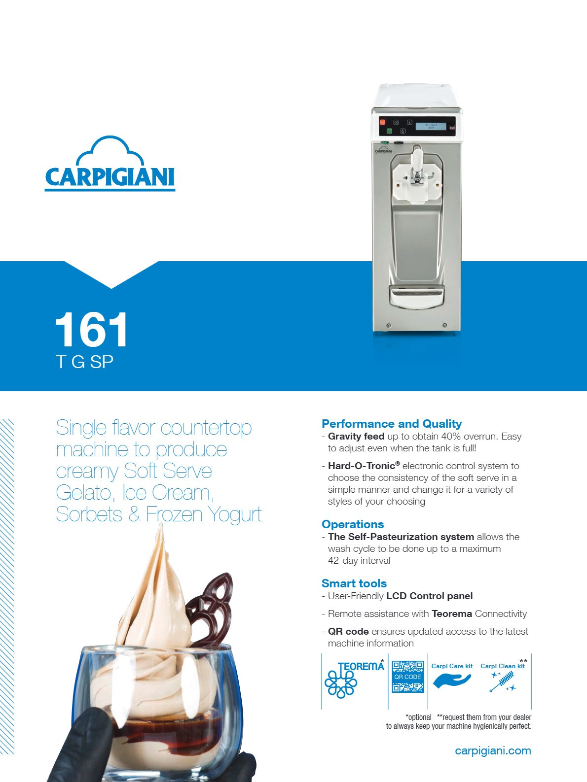 Carpigiani 161 T G SP - Countertop Soft Serve & Acai Machine