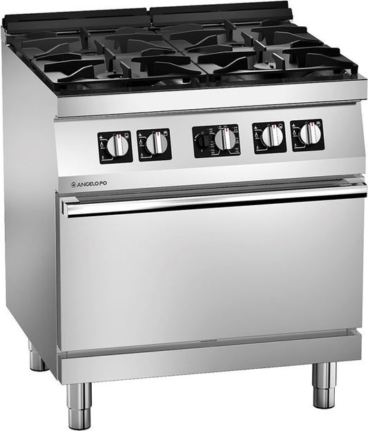Angelo Po Icon7000 1S1FA0G - 4 Burner Range Oven