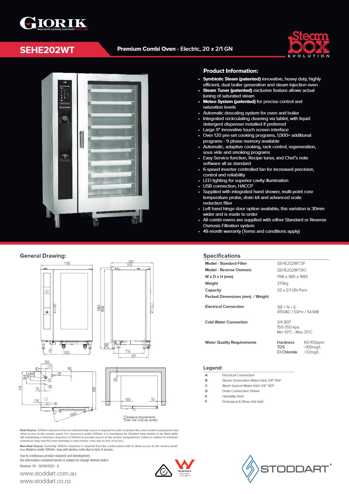 Thumbnail - Giorik Steambox Evolution SEHE202WT.RO - Combi Oven