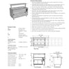 Culinaire CH.BMHC.U.GSF.4 - Bain Marie Hot Cupboard With Flat Glass Gantry