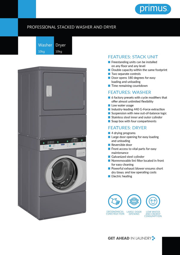 Primus PTEE - Stacked Washer & Dryer