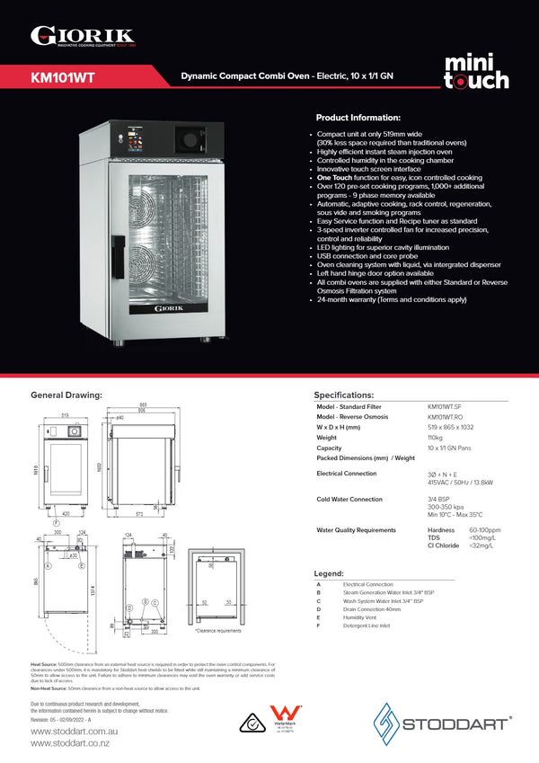 Giorik Mini Touch KM101WT.RO.H - Combi Oven