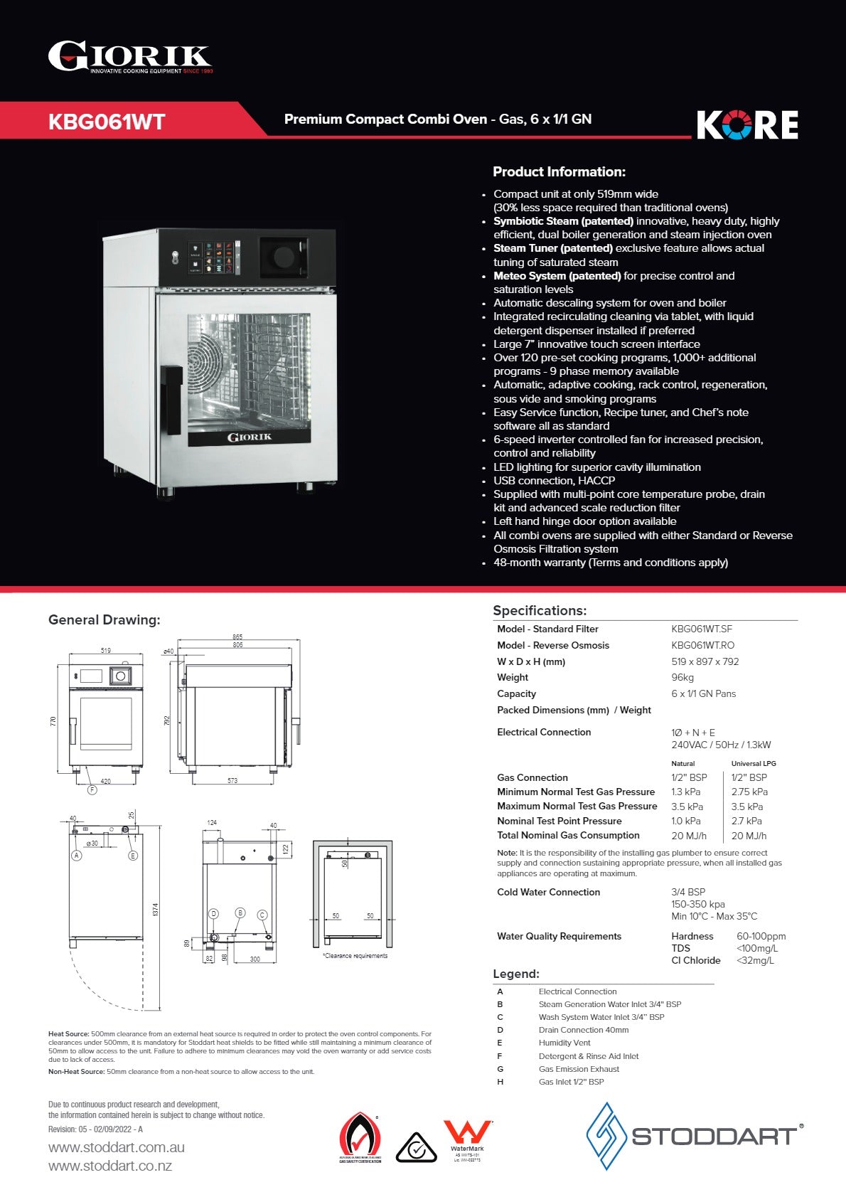 Thumbnail - Giorik Kore KBG061WT.RO - Combi Oven