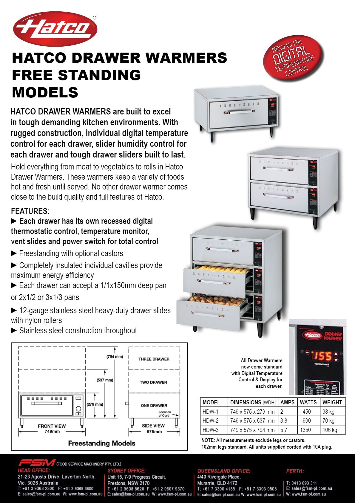 Hatco HDW-3 - Drawer Warmer