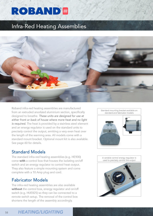 Roband HE1500 - Infra-Red Heating Assembly