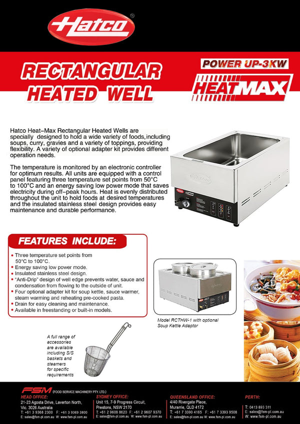 Hatco RCTHW2-6B - Pasta Cooker