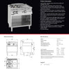 Giorik 700 Series TG74GTLT - Cook Top with Open Base