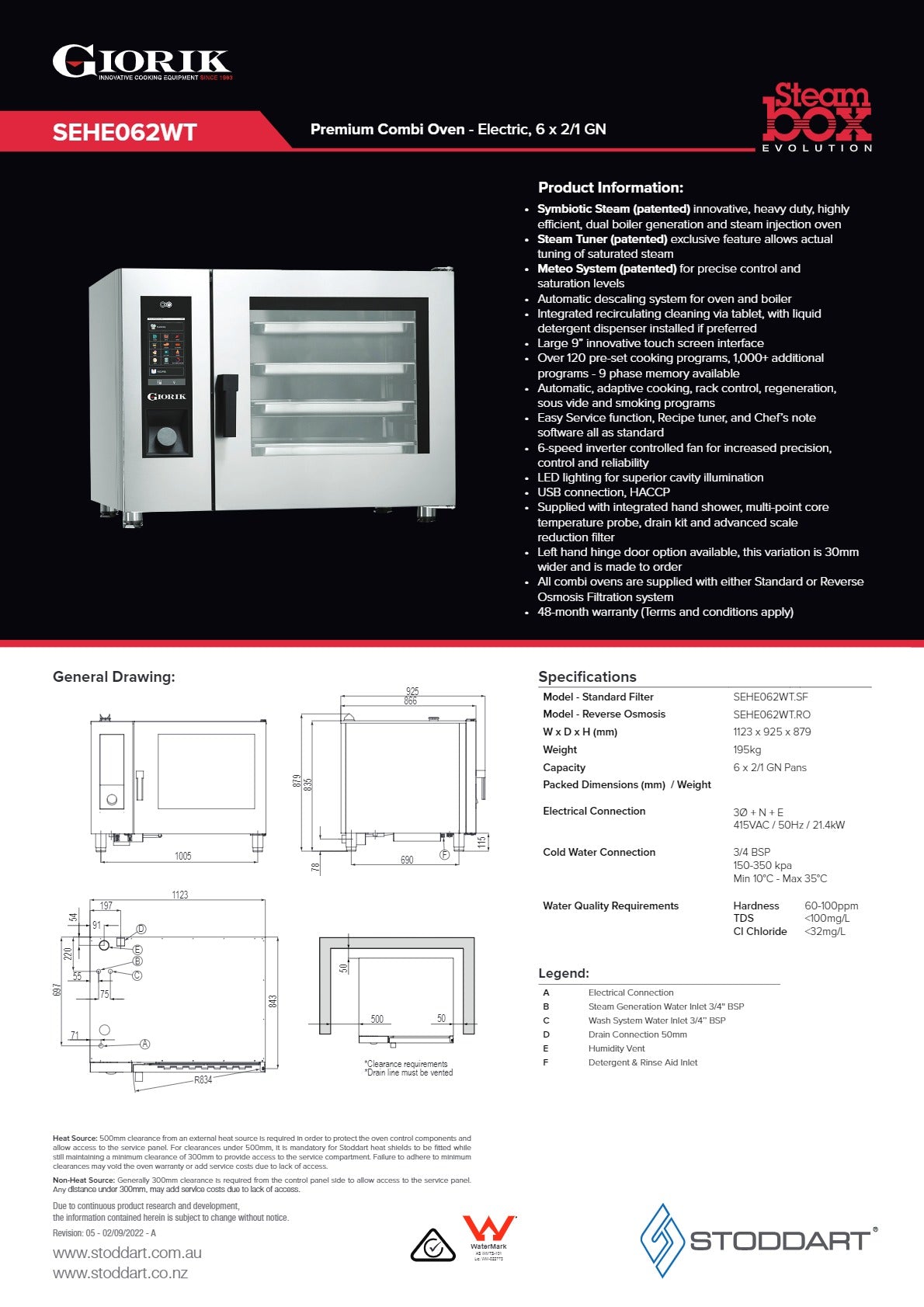 Thumbnail - Giorik Steambox Evolution SEHE062WT.RO - Combi Oven