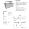 Culinaire CH.IBSS.BMC.U.GSF.8 - Heated Mobile Island Buffet With Flat Glass Gantry