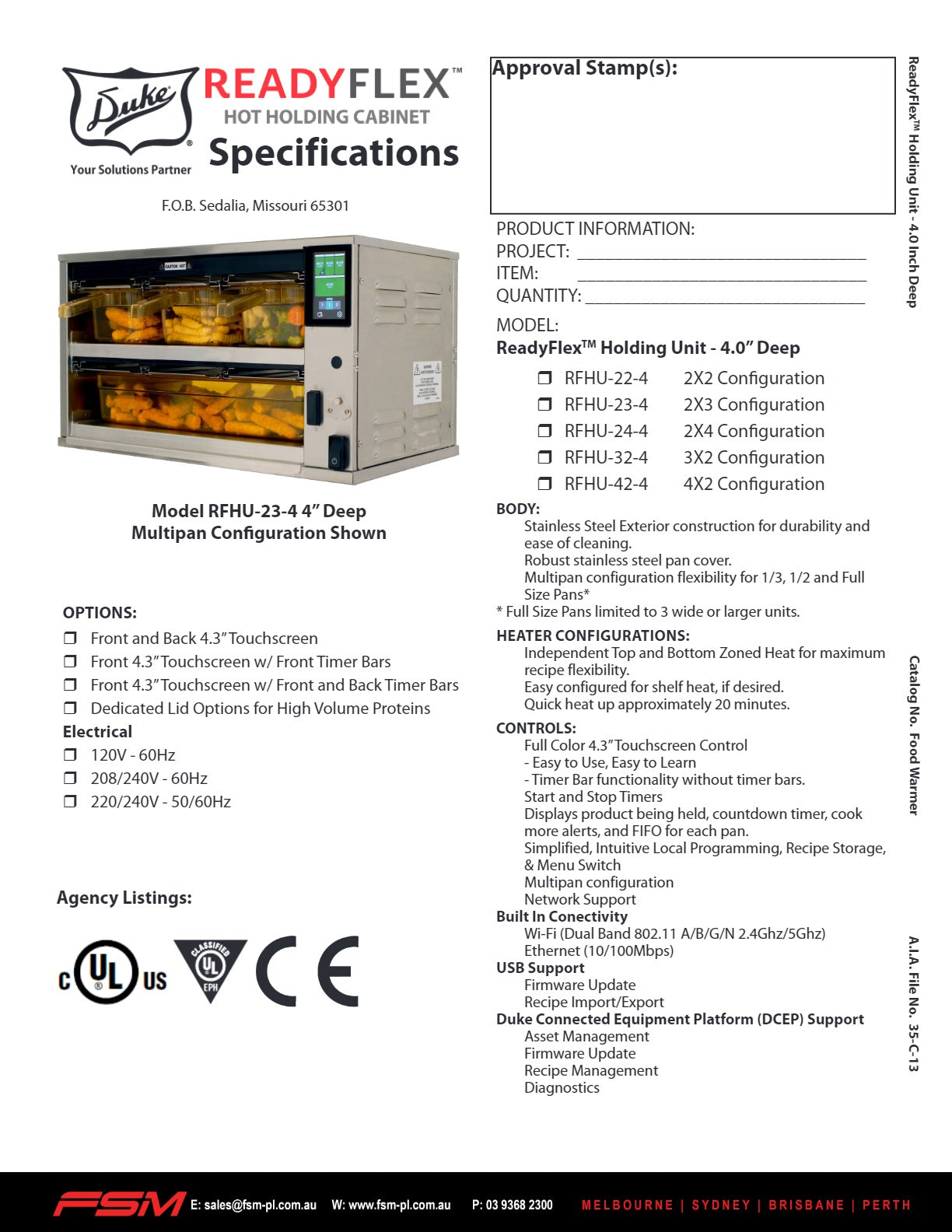 Thumbnail - Duke ReadyFlex RFHU-24-FL044GM - Hot Holding Cabinet