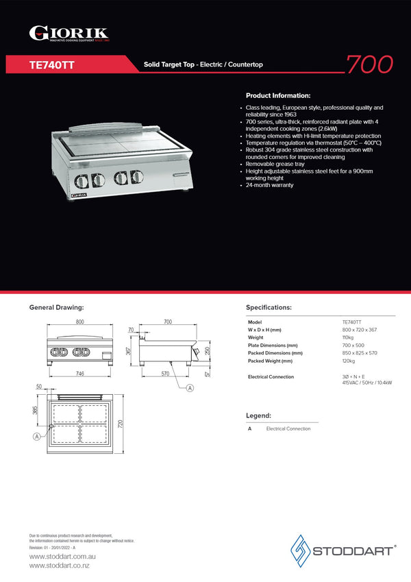 Giorik 700 Series TE740TT - Cook Top