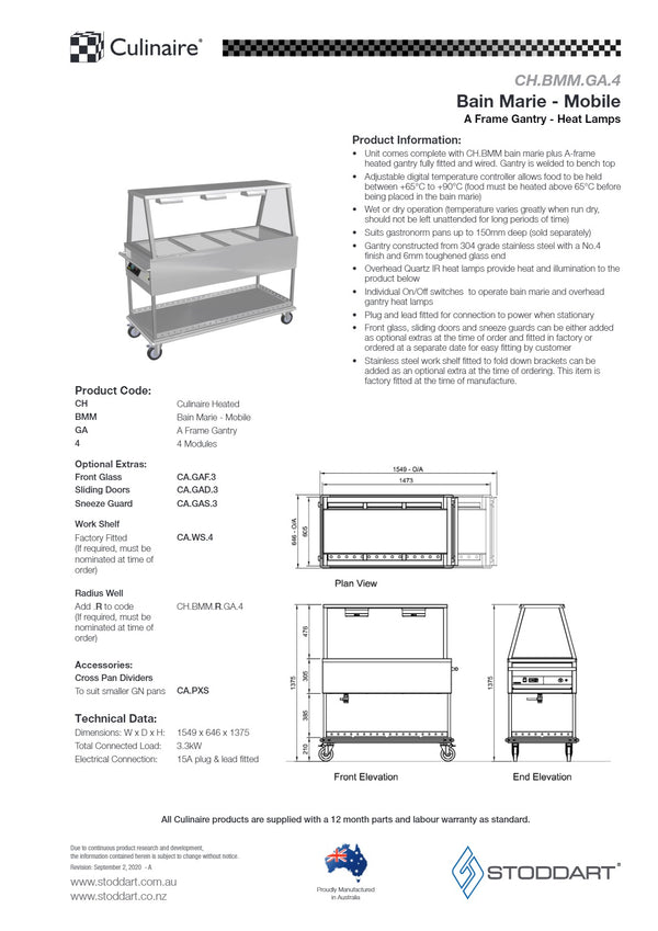 Culinaire CH.BMM.GA.4 - Bain Marie