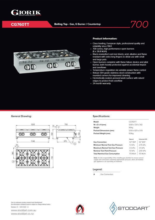 Giorik 700 Series CG760TT - Cook Top