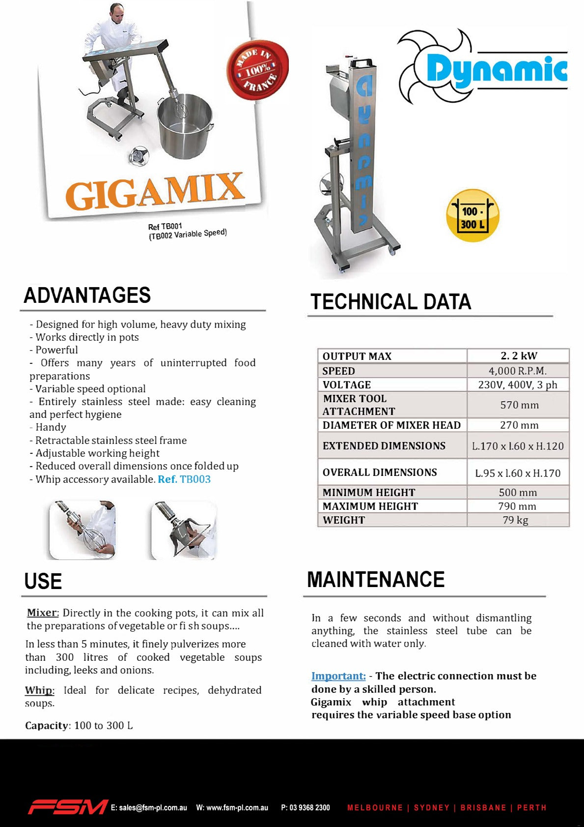 Dynamic GIGAMIX TB002 - Turbo Liquidiser