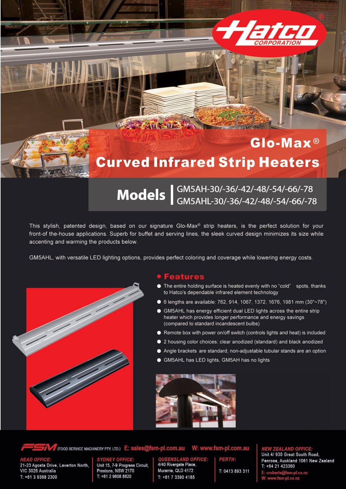 Hatco Glo-Max GM5AHL-66 - Infrared Strip Heater