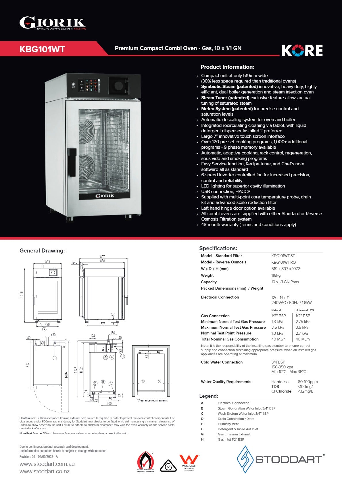 Thumbnail - Giorik Kore KBG101WT.RO - Combi Oven