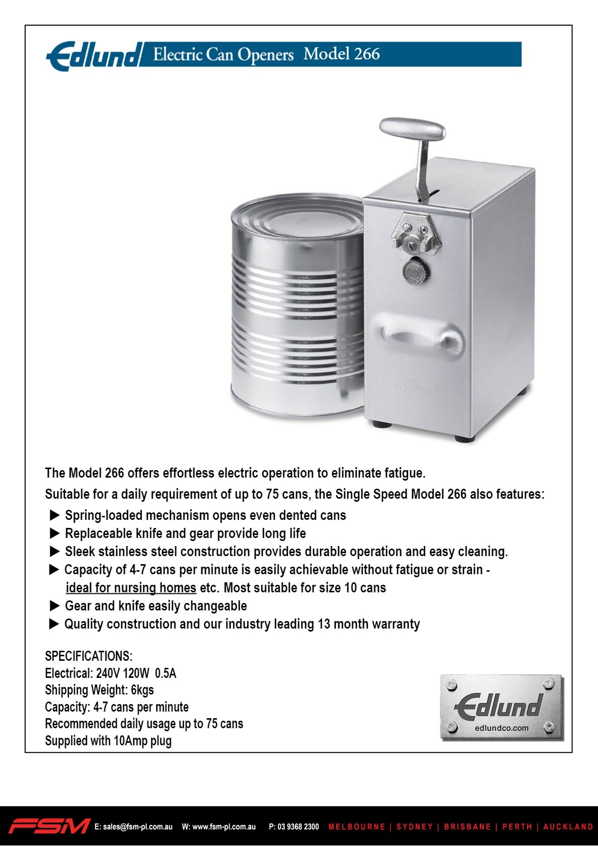 Thumbnail - Edlund 266 - Electric Can Opener