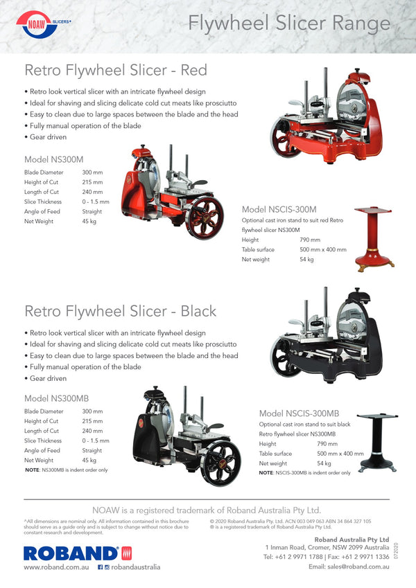 Noaw NSCIS-300MB - Retro Flywheel Slicer Stand