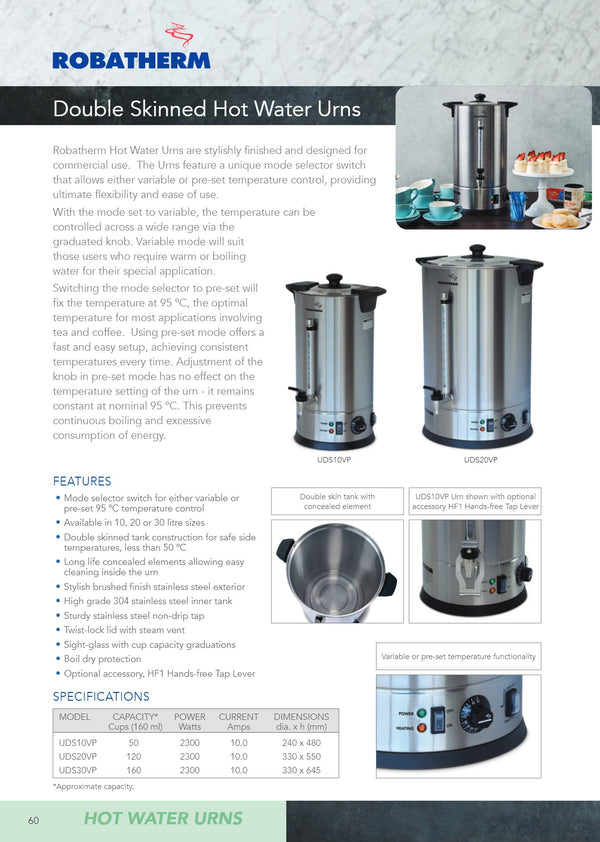 Robatherm UDS20VP - Hot Water Urn