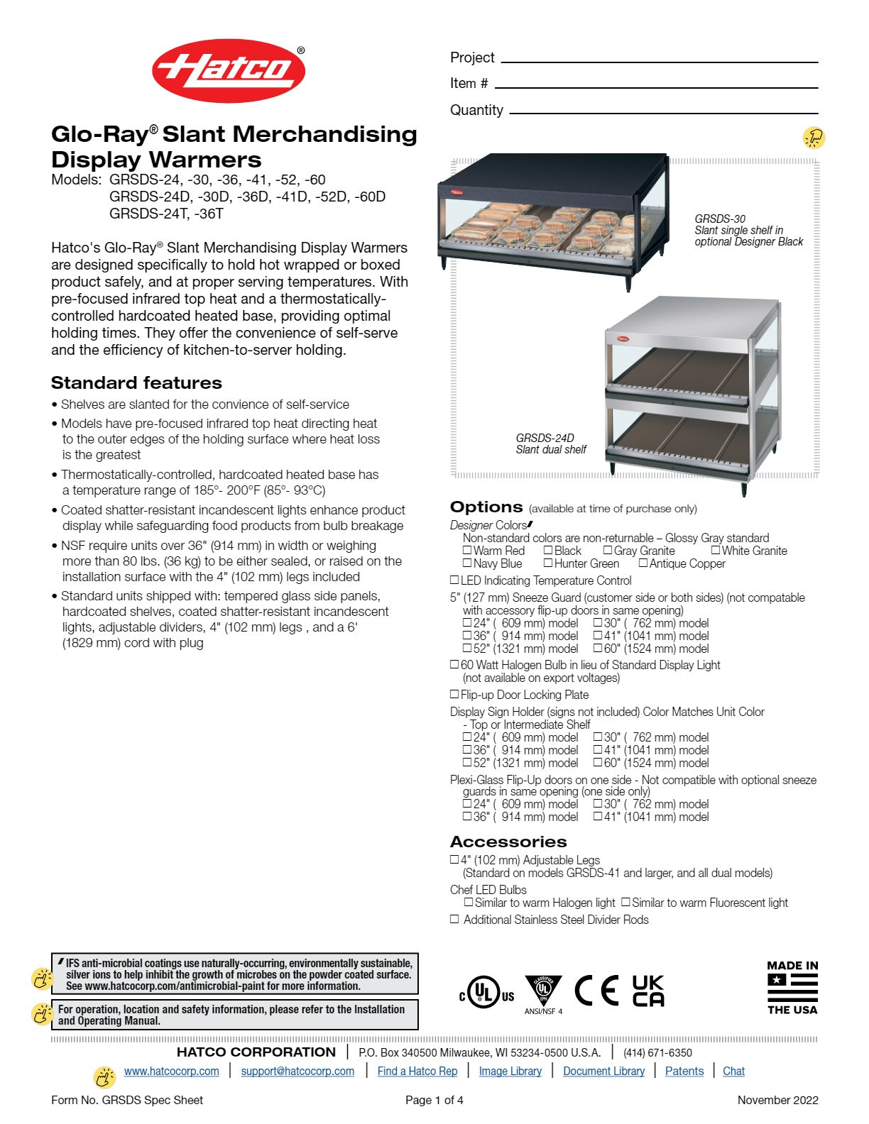 Thumbnail - Hatco Glo-Ray GRSDS-41D - Hot Food Display