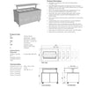 Culinaire CH.IBSS.BMC.U.GSF.6 - Heated Mobile Island Buffet With Flat Glass Gantry