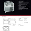 Giorik 700 Series CE74TGT - Cook Top with Open Base