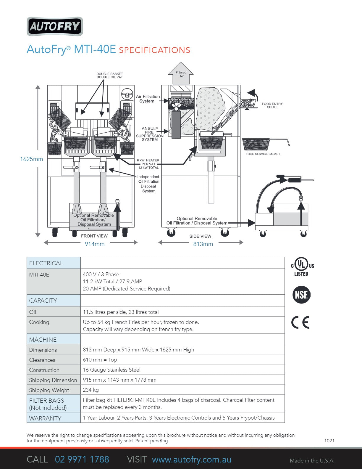 Thumbnail - AutoFry MTI-40E - Ventless Fryer