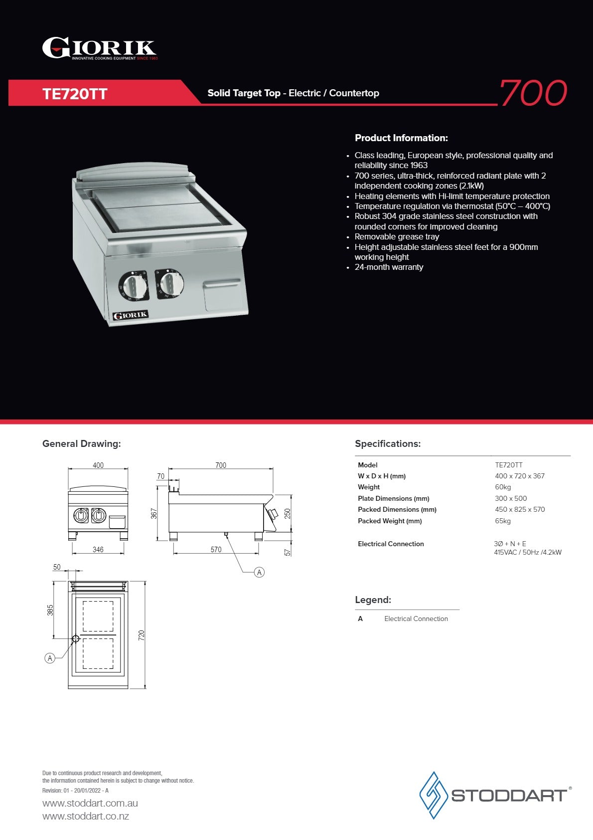 Thumbnail - Giorik 700 Series TE720TT - Cook Top