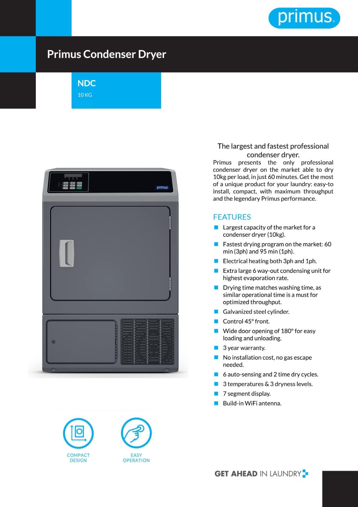 Nucleus Basic Primus NDC - Condenser Dryer | SilverChef