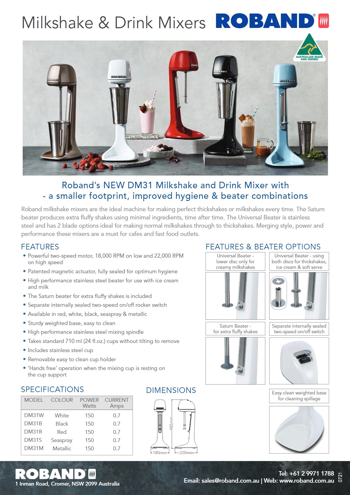Roband DM31B - Milkshake Mixer | SilverChef