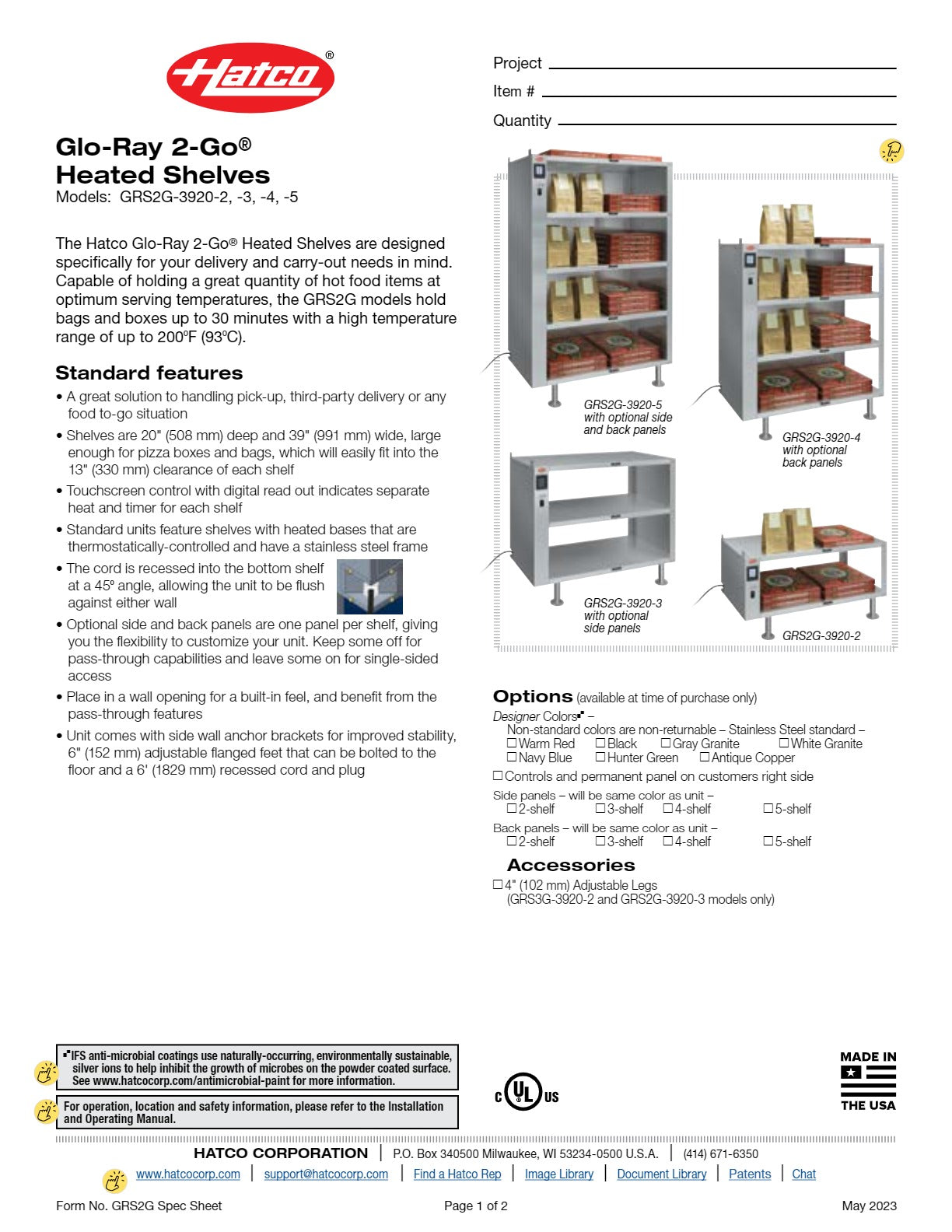 Thumbnail - Hatco Glo-Ray 2-Go GRS2G-3920-3 - Heated Shelves