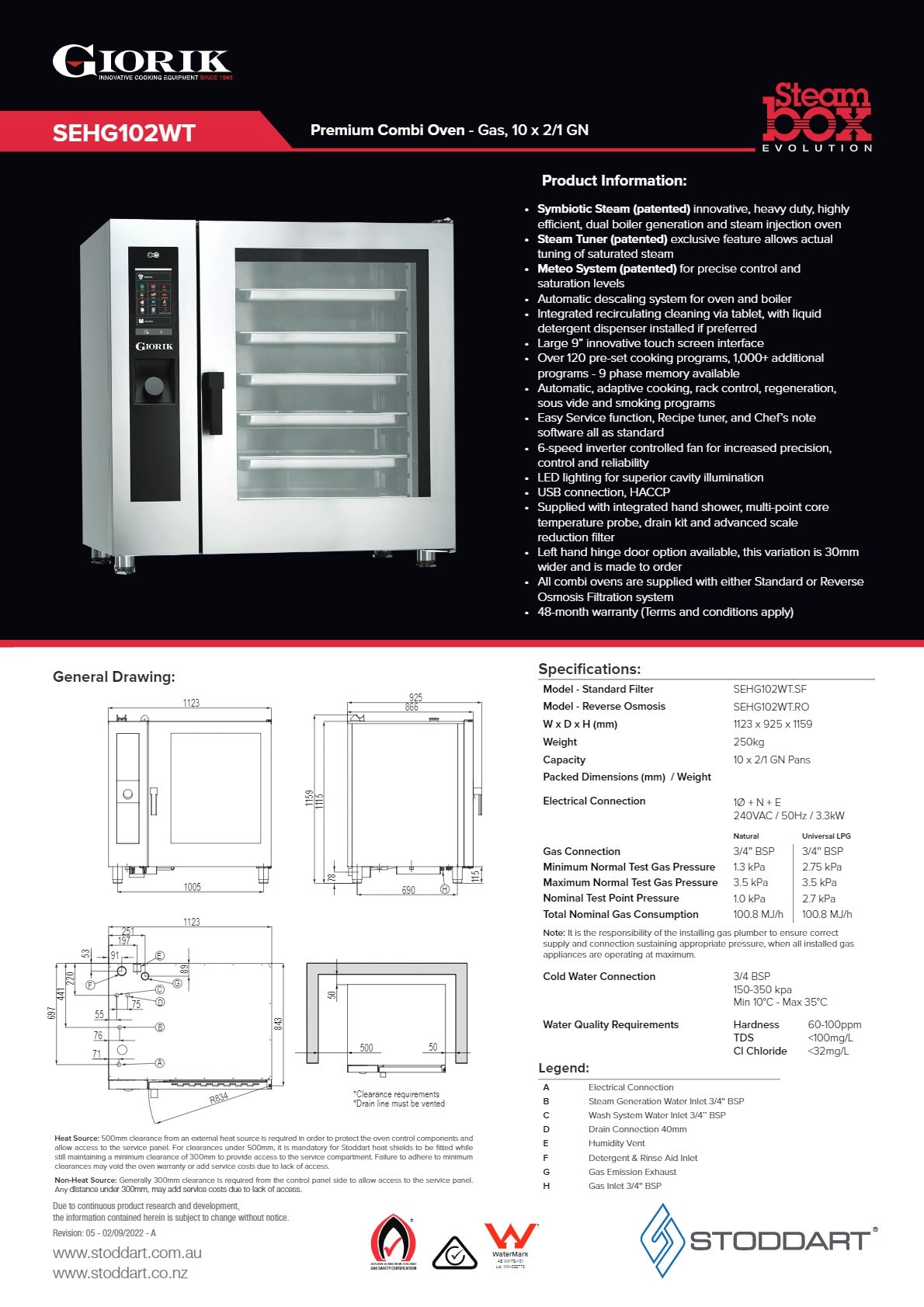 Thumbnail - Giorik Steambox Evolution SEHG102WT.SF - Combi Oven