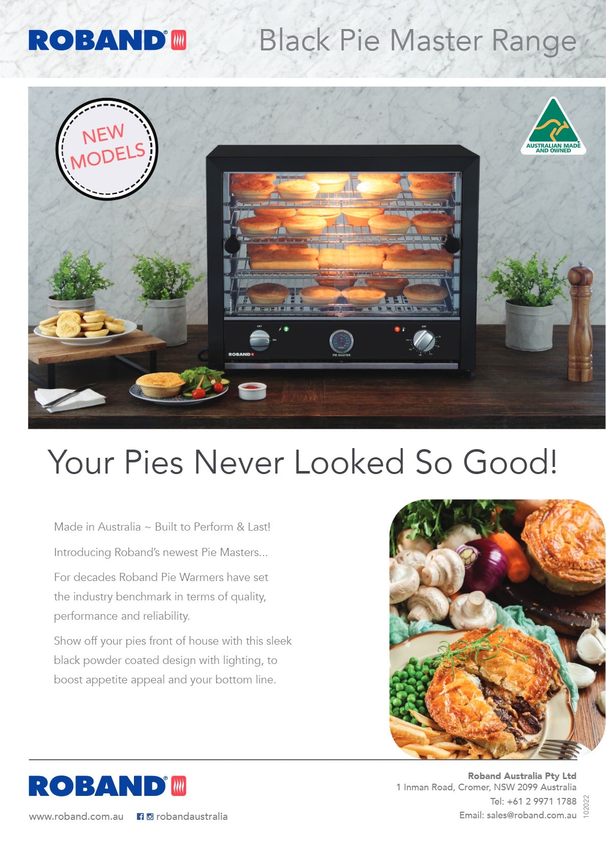 Roband Pie Master PMB50L - Pie Warmer