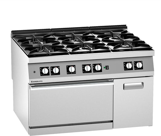 Angelo Po Icon9000 2N1FAAGV-3MM - 6 Burner Range Oven