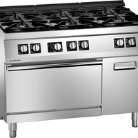 Angelo Po Icon7000 2S1FA0G - 6 Burner Range Oven
