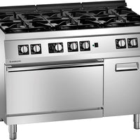 Angelo Po Icon7000 2S1FA0GV - 6 Burner Range Oven