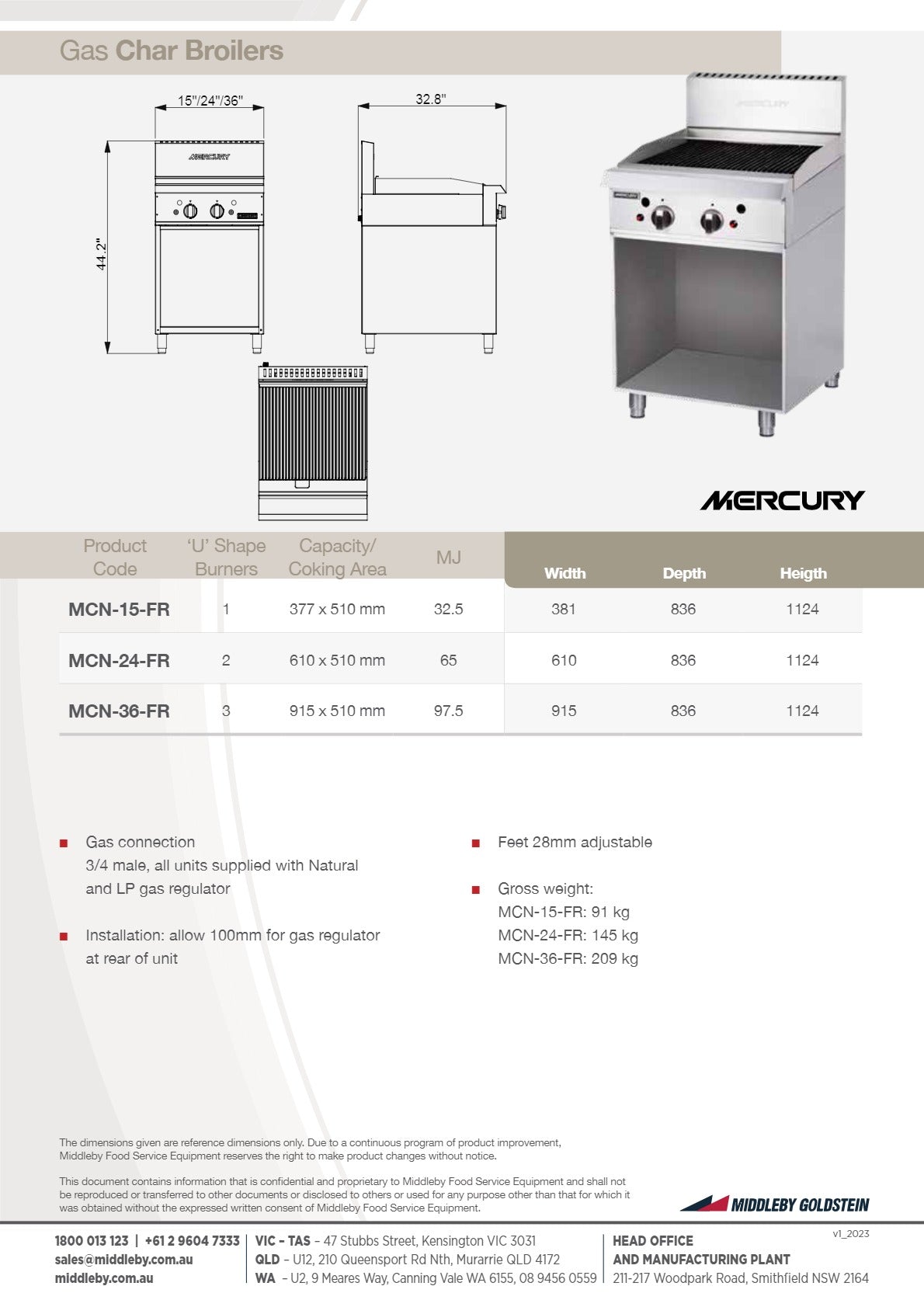 Mercury MCN-24-FR - Char Grill