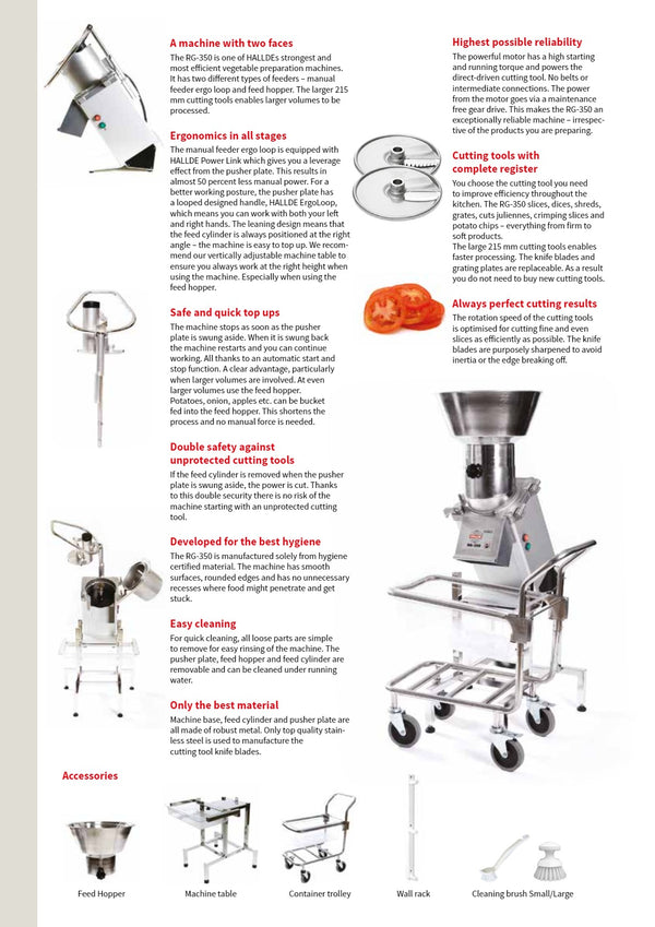 Hallde RG-350 - Vegetable Prep Machine