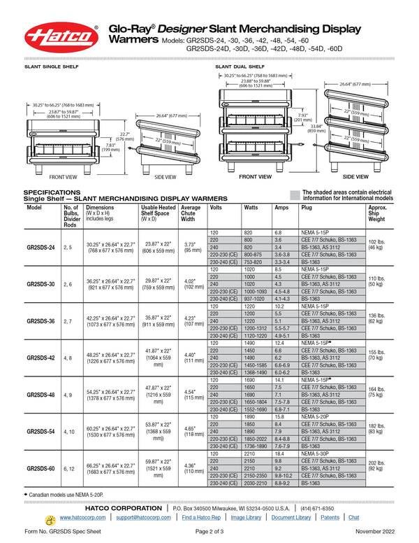Hatco Glo-Ray GR2SDS-54D - Hot Food Display