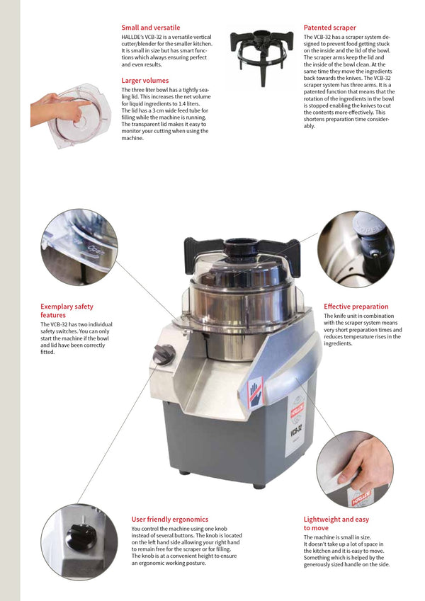 Hallde VCB-32 - Vertical Cutter Blender