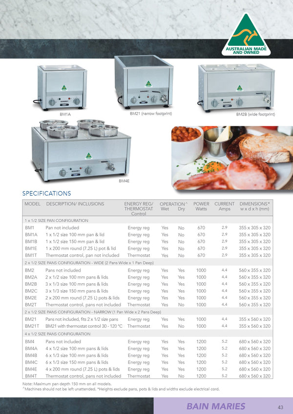 Roband BM2E - Countertop Bain Marie