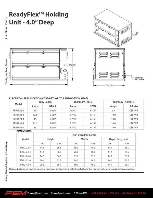 Duke ReadyFlex RFHU-32-FL034GM - Hot Holding Cabinet